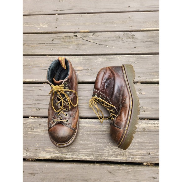 Dr. Martens 8287 Boots Brown Leather‎ Made in England Lace Up Size 9 main image 5